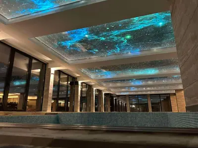 a building with a ceiling with stars on it at Kopaonik Milmari P50 in Kopaonik