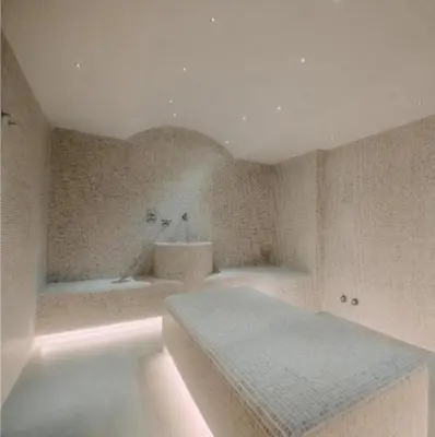 a bedroom with a bed and a bath tub at Apolon Spa Lux in Vrnjačka Banja