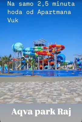 a water park with a water slide at Apartman Vuk in Vrnjačka Banja