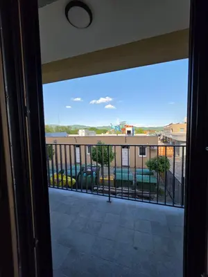 a view from a window of a balcony at Apartmani Central A20 & Free parking in Vrnjci