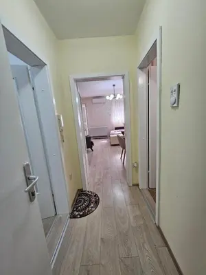 a hallway leading to a living room with at Anastasija Lux 2 in Paraćin