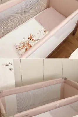 a pink and white bed in a room at Banja Maison in Vrnjačka Banja