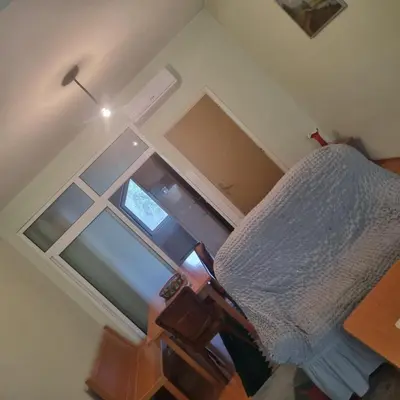 an overhead view of a room with a window at Apartman Mina in Vrnjačka Banja