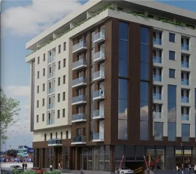 a rendering of a tall building at IL Paradiso potok akva park in Jagodina