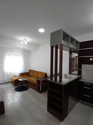 a living room with a couch and a table at IL Paradiso potok akva park in Jagodina