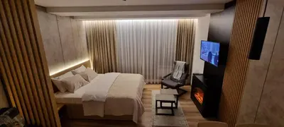 a hotel room with a bed and a television at Sweet dreams apartman in Kopaonik