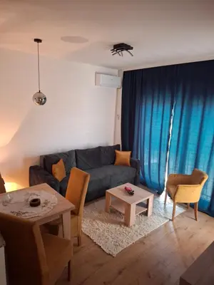 a living room with a couch and a table at Apartman Jelena AS in Vrnjačka Banja