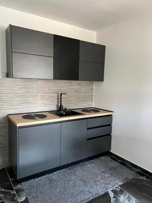 a kitchen with a sink and a counter top at Apartman Boža 1 in Kuršumlija