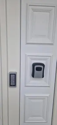 a white door with a door knob on it at PlavDom2 in Ćuprija