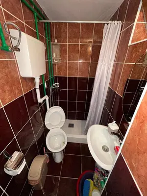 a small bathroom with a toilet and a sink at Smeštaj Miok in Soko Banja