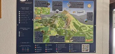 a map of a park on a wall at Apartman Aleksandar AS in Brzeće