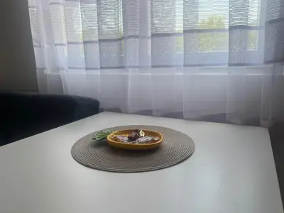 a bowl of food sitting on top of a table at Tesla centar free parking in Vranje