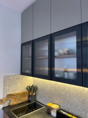 a kitchen with a sink and a counter top at Evergreen Lux in Kopaonik