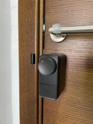 a close up of a door with a door handle at Evergreen Lux in Kopaonik