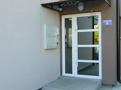 an open door of a building with at Aurora Lux in Vrnjačka Banja