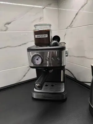 a coffee maker sitting on top of a counter at Apartman Stefani in Pirot