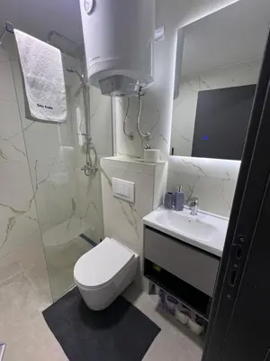 a bathroom with a toilet and a sink at Apartman Alibi in Kopaonik