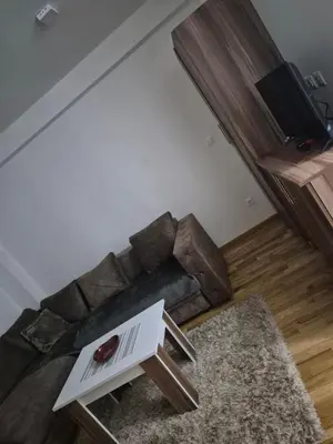 a living room with a couch and a table at Maki Aki Apartman in Jagodina