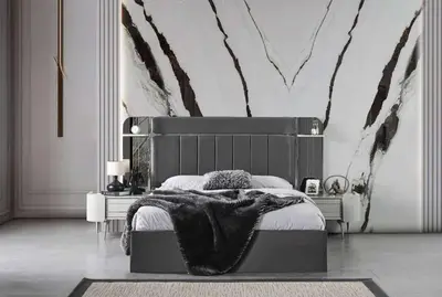 a bedroom with a bed with a blanket on it at Magic house in Bukorovac