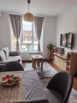 a living room with a couch and a tv at Apartments A83 & C32 - Kraljevi Čardaci - Kopaonik in Kopaonik