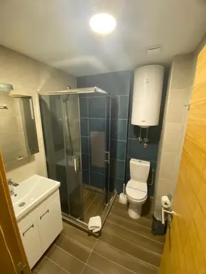 a bathroom with a shower and a toilet and a sink at Apartments A83 & C32 - Kraljevi Čardaci - Kopaonik in Kopaonik