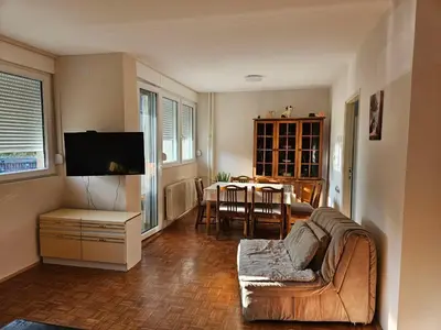 a living room with a couch and a table at DiO in Kruševac