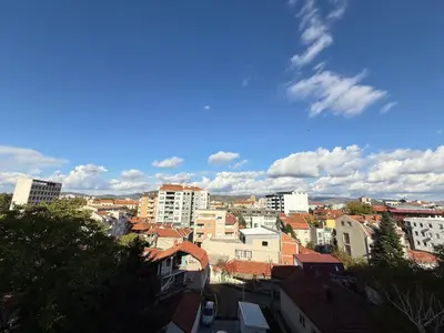 a view of a city with tall buildings at Nordic City View Apartment in Niš