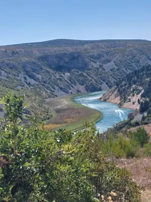 a view of a river from a mountain at Vila Nina - gde duša diše in Niška Banja