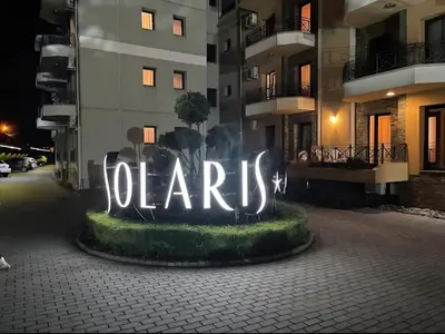 a sign that says jardis in front of a building at Vera Solaris in Vrnjci