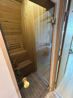 a view of a sauna from the inside at Tara mountain house Kopaonik in Kopaonik