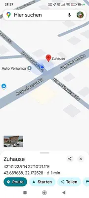 a screenshot of a cell phone screen with a hockey puck at Tara in Surdulica
