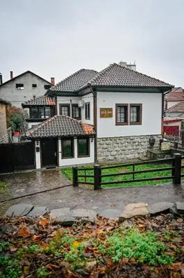 a house with a fence in front of it at Vila369 in Pirot