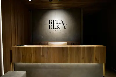 a sign that says bilka risk on a wall at Apart-Hotel Bela Reka in Brzeće