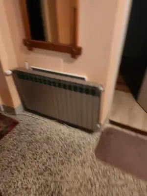 a room with a radiator on the side of a wall at Vila Vera Jastrebac in Buci