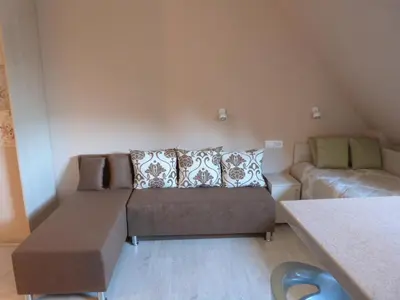 a small living room with a couch and a bed at Apartments Sia in Kopaonik
