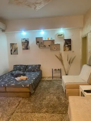 a living room with a couch at ---Apartmani Radosavljevic--- in Vrnjačka Banja