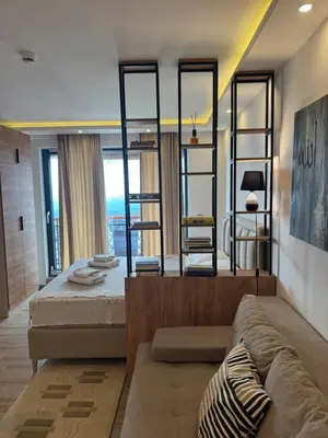 a living room with two beds and a couch at Residence Hill A42 in Kopaonik