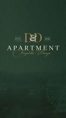 a logo for a restaurant on a green background at D&D Apartment in Vrnjačka Banja