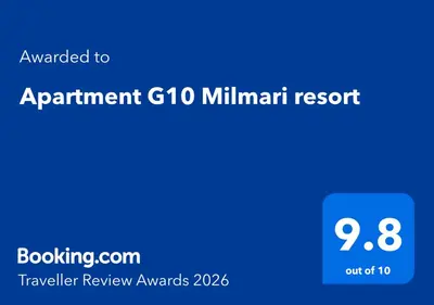 a blue screen with the words appointment minami resort at Apartment G10 Milmari resort in Kopaonik