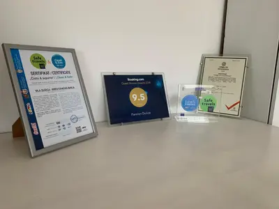 a group of signs sitting on a table at Pansion 