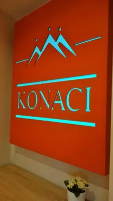 a sign that says korea on a wall at Apartment Ski Star Konaci in Kopaonik