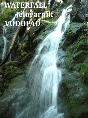 a waterfall on a mountain with the words waterfall gmaxwell volcano at KOPAONIK-GONDOLA 100m in Brzeće