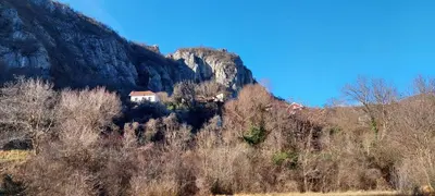 a house on the side of a mountain at Golemi kamik Pirot in Pirot