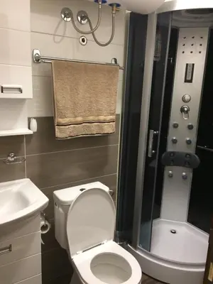 a small bathroom with a toilet and a shower at Apartment Lazic vila Suri in Kopaonik