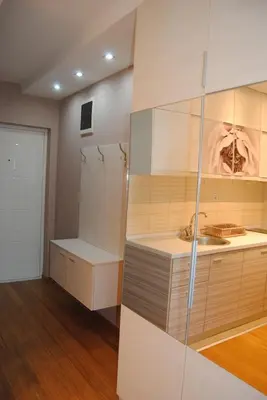 a bathroom with a sink and a mirror at Relax Apartment in Vrnjačka Banja