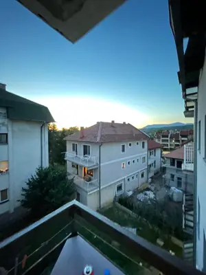 a view from the balcony of a building at Sokobanja Apartman Aleksa in Soko Banja