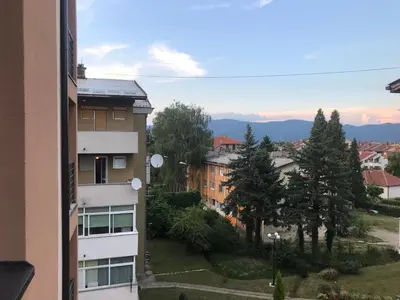 a view of a city from a building at Apartman Sofia in Vrnjačka Banja