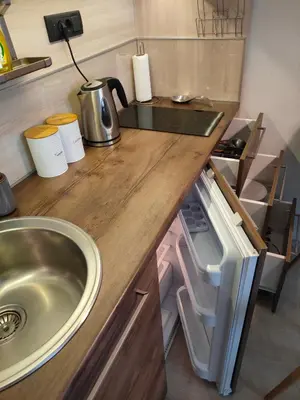 a kitchen with a sink and a counter top at Tim 135 Konaci-Angella Centar in Kopaonik