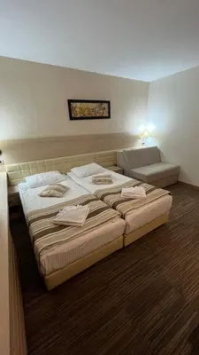 a bedroom with two beds in a room at Angella Konaci Kopaonik in Kopaonik