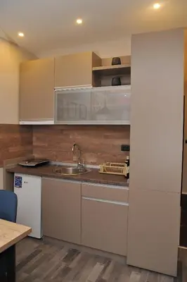 a kitchen with a sink and a counter at MISS Premier 19 Milmari in Kopaonik